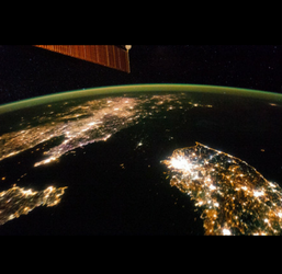 A satellite view on planet Earth.