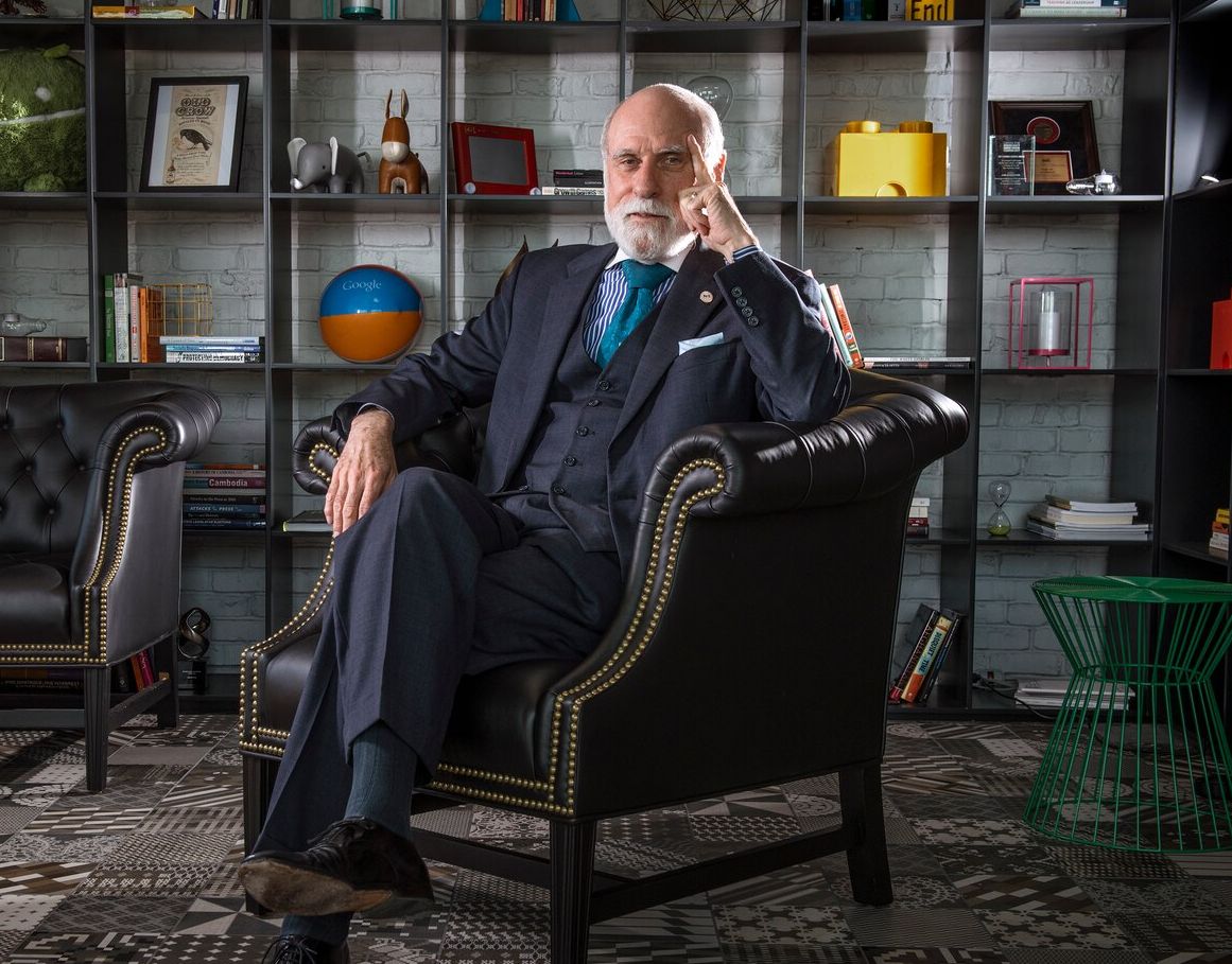 Vinton Cerf in May 2015 at Google's offices in Washington, D.C. (Bill O'Leary/The Washington Post)
