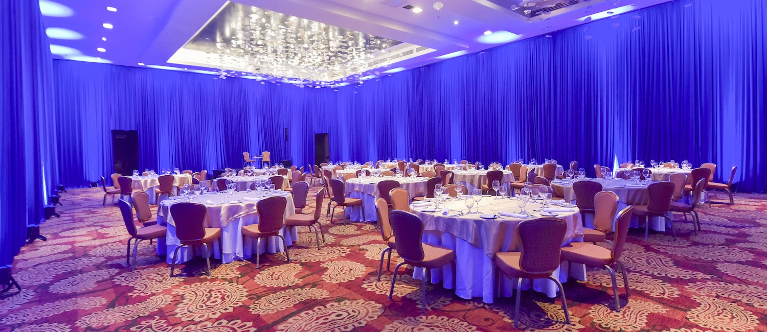 tables prepared for a ceremony